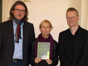 Drei der vier Herausgeber des Rathausbandes: Stefan Spevak, Susanne claudine Pils und Martin Scheutz