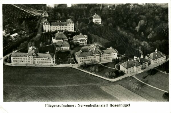 Abbildung: Rosenhügel, Luftaufnahme, ca. 1930 (WStLA, Postkartensammlung, FP1, 13. Bezirk)